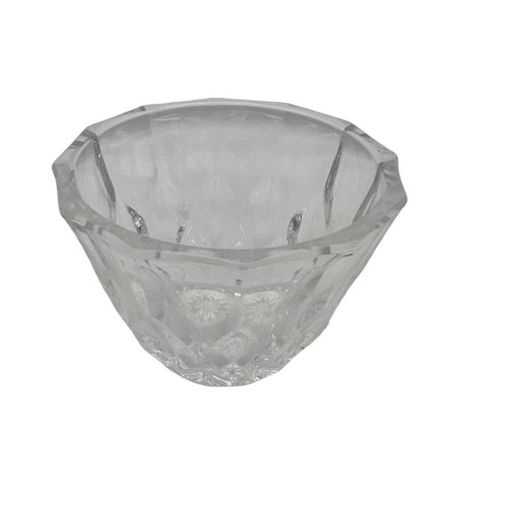 Pressed Clear Glass Creamer and Open Sugar Bowl Rounded Diamond Pattern - Picture 4 of 6